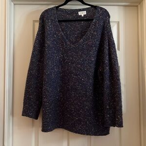 Lou & Grey - blue v neck sweater size XL
